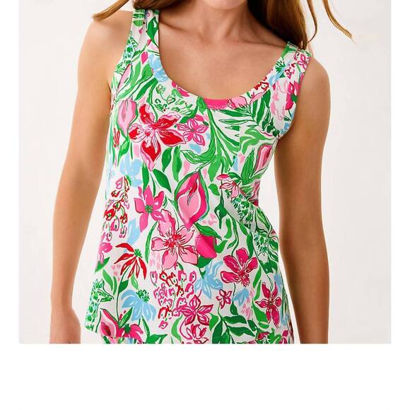NEW LILLY PULITZER bransen pj top in glowing gardens - Picture 2 of 3